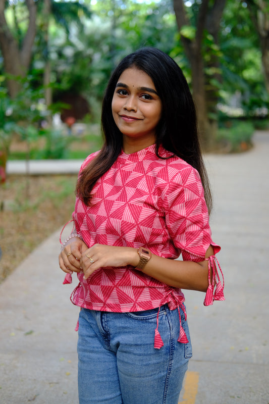 Cozy Red Crop Top