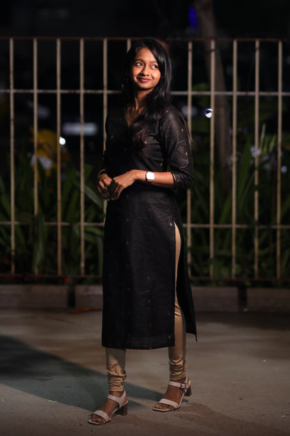 Midnight Black Kurti