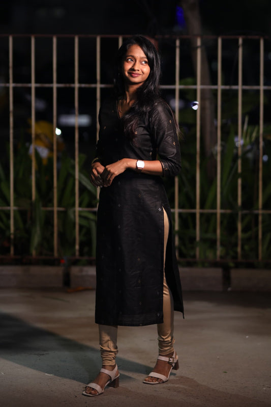 Midnight Black Kurti